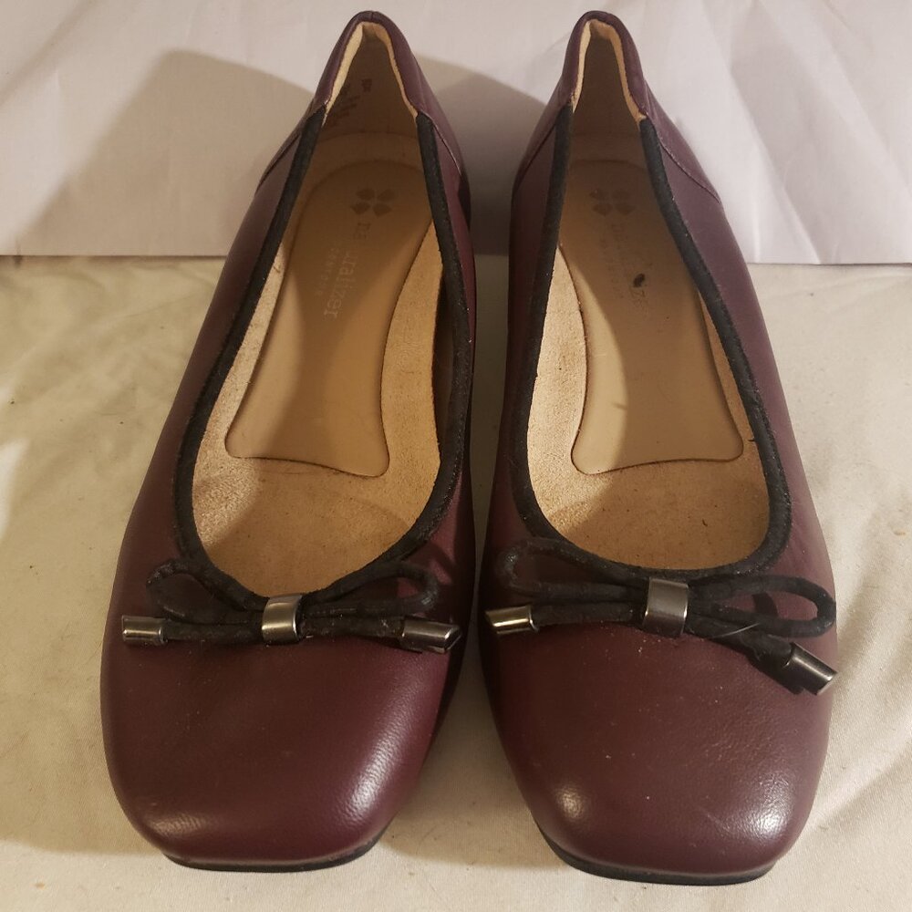 Naturalizer Maroon Small Heel With Black Bows
